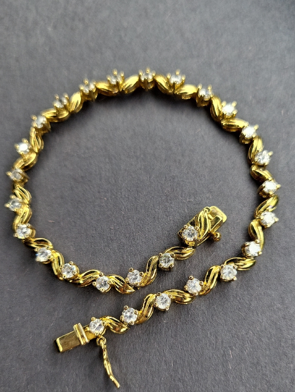 Gold Crystal Tennis Bracelet